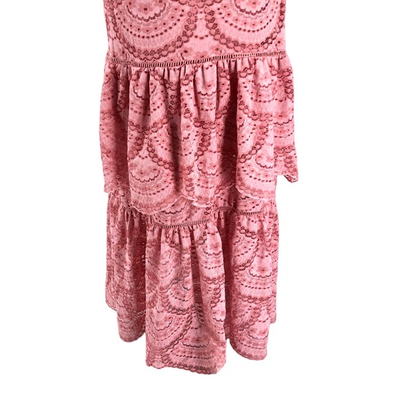 Gianni Bini NEW Womens Size XS Tiered Lace Off-the-Shoulder Maxi Dress in Pink - Picture 6 of 9